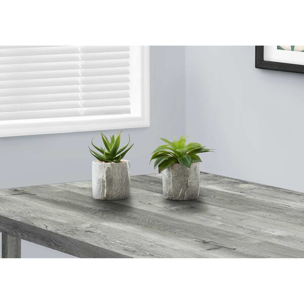 Gray Green Six-Inch Succulent Indoor Table Potted Artificial Plant, Set of Two, image 2
